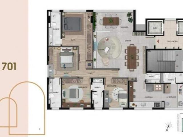 Apartamento com 4 dormitórios à venda, 134 m² por R$ 2.080.720,00 Santo Antônio Belo Horizonte/M