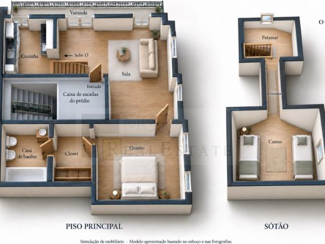 Apartamento com sótão e luz natural na Rua da Oliveira ao Carmo, Lisboa