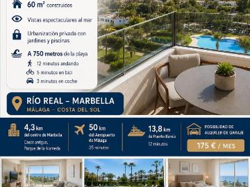 Apartamento con vistas espectaculares al mar en Río Real – Marbella | Urbanización privada con piscinas