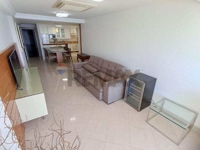 Apartamento de 2 quartos mobiliado de frente pro mar, 2 banheiros, 1 suite, 1 vaga de garagem, para locação na Praia da Costa