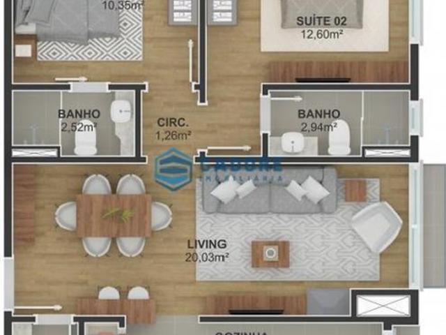 Apartamento dois quartos, em Gramado