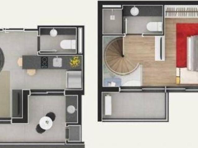 Apartamento Duplex no Cosmo Hype Living com 2 dormitórios à venda, 71,0 m² por R$ 1.510.632,00 Alt