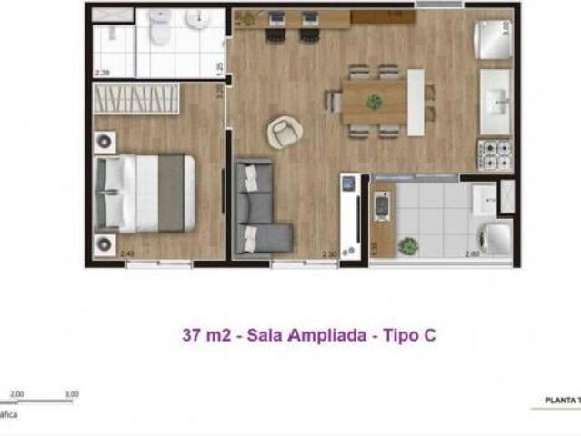 Apartamento em Vila do Castelo, São Paulo/SP de 38m² 2 quartos à venda por R$ 278.000,00