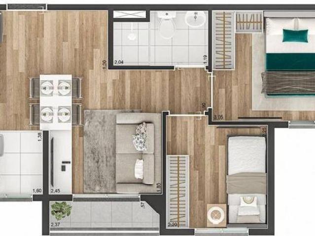 Apartamento em Vila Ema, São Paulo/SP de 37m² 2 quartos à venda por R$ 335.000,00
