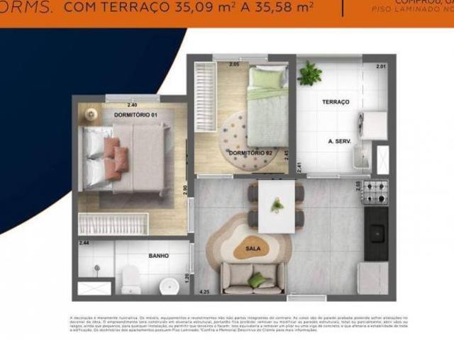 Apartamento em Água Branca, São Paulo/SP de 35m² 2 quartos à venda por R$ 324.000,00