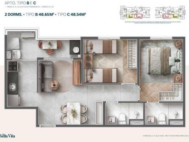 Apartamento em Alto da Mooca, São Paulo/SP de 48m² 2 quartos à venda por R$ 490.000,00