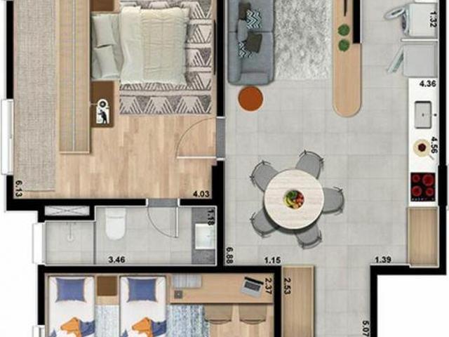 Apartamento em Avenida São Paulo Jardim Alvinópolis Atibaia/SP