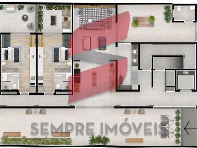 Apartamento em Bigorrilho, Curitiba/PR de 20m² 1 quartos à venda por R$ 372.236,00
