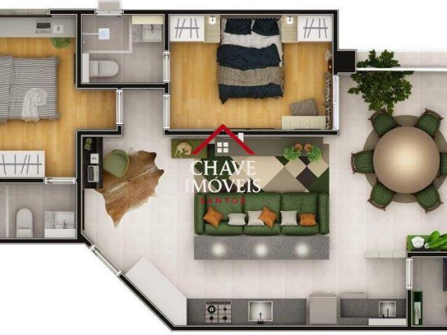 Apartamento em Campo Grande, Santos/SP de 71m² 2 quartos à venda por R$ 753.909,00