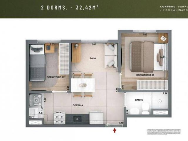 Apartamento em Chácara Santo Antônio Zona Sul, São Paulo/SP de 32m² 2 quartos à venda por R$ 276.0