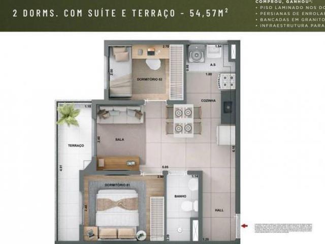 Apartamento em Chácara Santo Antônio Zona Sul, São Paulo/SP de 54m² 2 quartos à venda por R$ 725.0