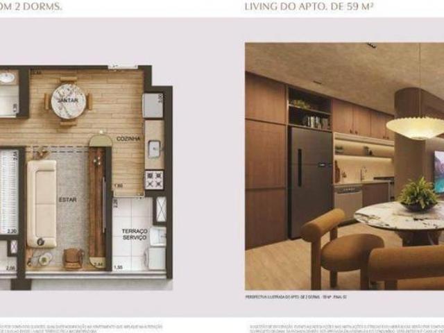 Apartamento em Chácara Santo Antônio Zona Sul, São Paulo/SP de 59m² 2 quartos à venda por R$ 1.020