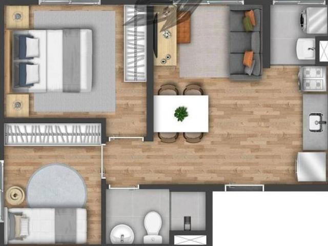 Apartamento em Cidade Satélite Santa Bárbara, São Paulo/SP de 37m² 2 quartos à venda por R$ 259.000