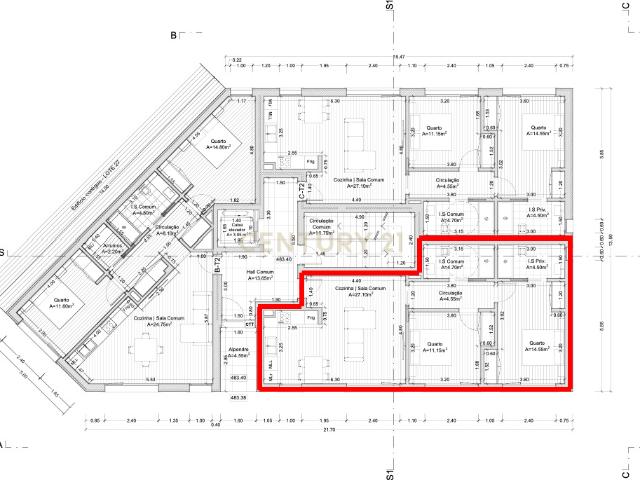 Apartamento em construção do Tipo T2