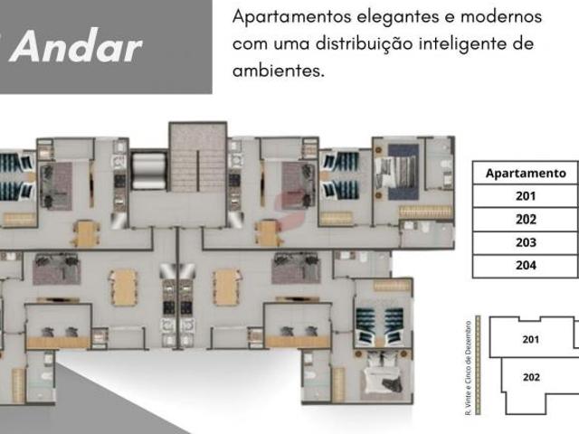 Apartamento em Estância Pinhais, Pinhais/PR de 65m² 3 quartos à venda por R$ 431.518,00