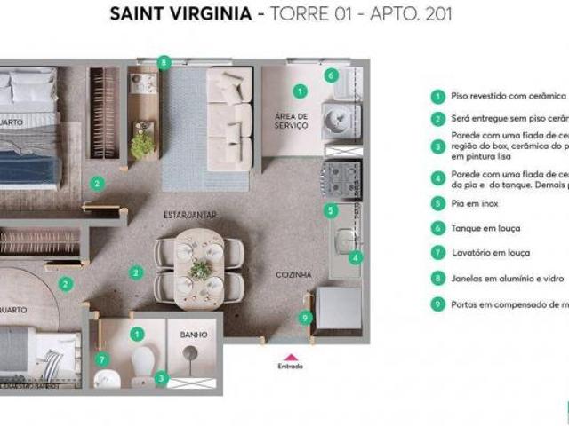 Apartamento em Itaim Paulista, São Paulo/SP de 34m² 2 quartos à venda por R$ 232.000,00