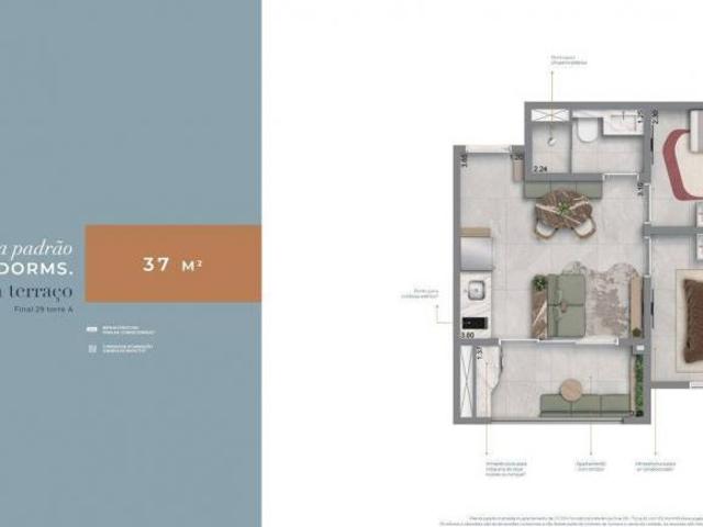 Apartamento em Jabaquara, São Paulo/SP de 37m² 2 quartos à venda por R$ 433.000,00