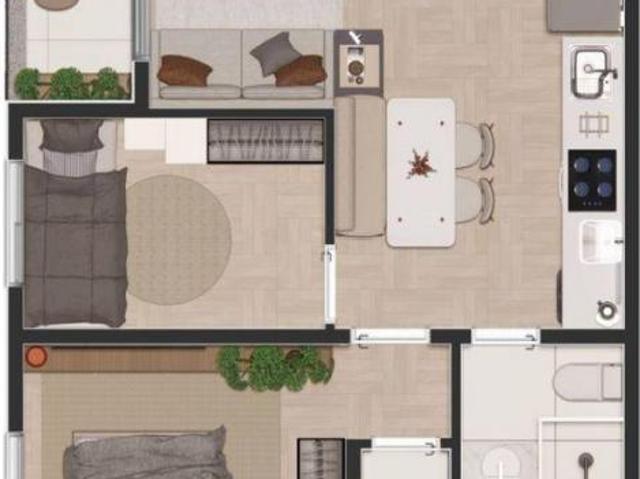 Apartamento em Jardim Do Rio Cotia, Cotia/SP de 44m² 2 quartos à venda por R$ 312.000,00