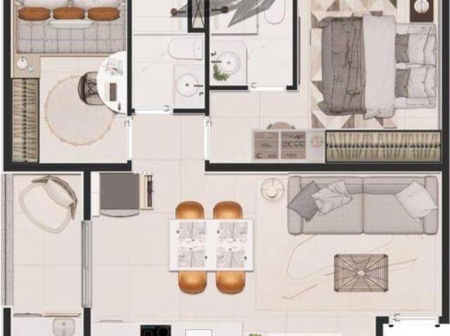 Apartamento em Jardim Do Rio Cotia, Cotia/SP de 50m² 2 quartos à venda por R$ 344.000,00