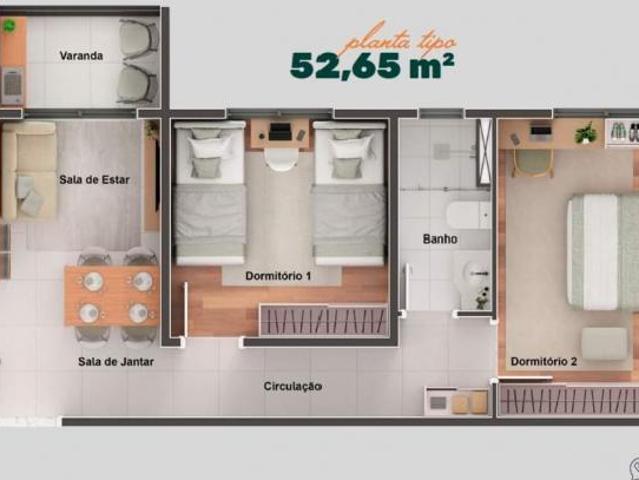 Apartamento em Jardim Minda, Hortolândia/SP de 49m² 2 quartos à venda por R$ 264.900,00