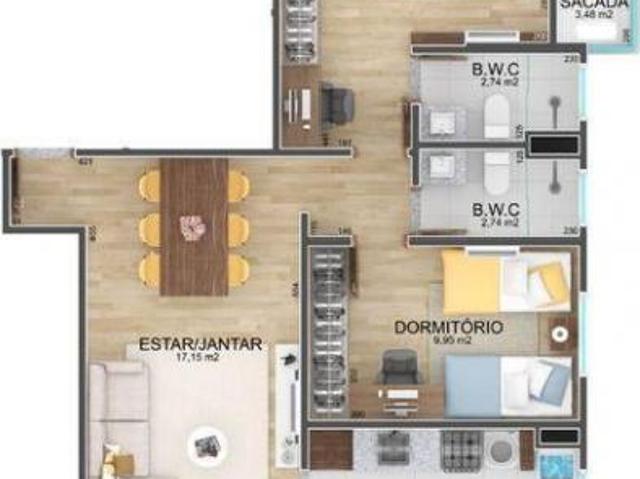Apartamento em Jardim São Dimas, São José dos Campos/SP de 76m² 3 quartos à venda por R$ 920.000,00