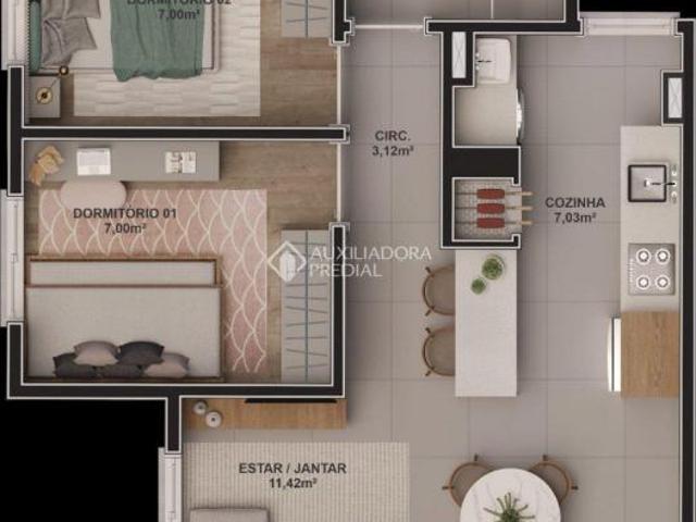 Apartamento em lançamento, 2 quartos,Térreo no bairro Guarujá
