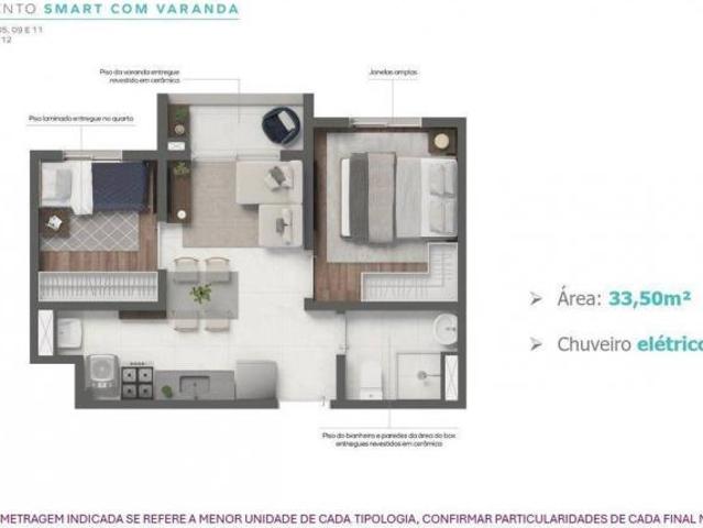 Apartamento em Lapa, São Paulo/SP de 33m² 2 quartos à venda por R$ 286.000,00