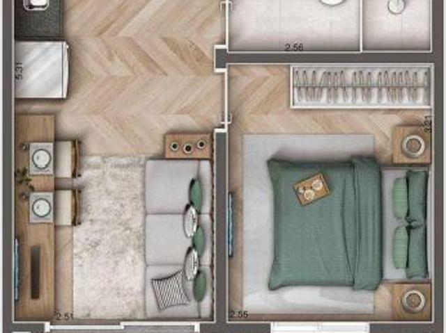 Apartamento em Mirandópolis, São Paulo/SP de 33m² 1 quartos à venda por R$ 370.000,00