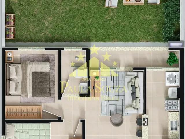 Apartamento em Parque Viaduto, Bauru/SP de 48m² 2 quartos à venda por R$ 205.700,00