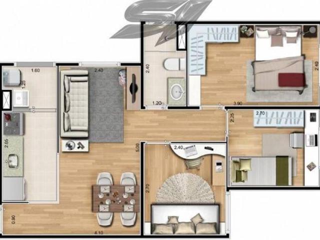 Apartamento em Paulicéia, São Bernardo do Campo/SP de 53m² 3 quartos à venda por R$ 425.000,00