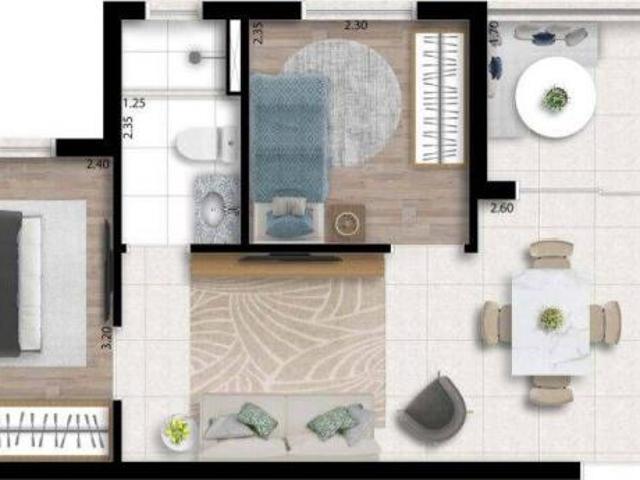 Apartamento em Piraporinha, Diadema/SP de 41m² 2 quartos à venda por R$ 375.000,00