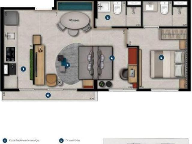 Apartamento em São Judas, São Paulo/SP de 48m² 2 quartos à venda por R$ 545.000,00