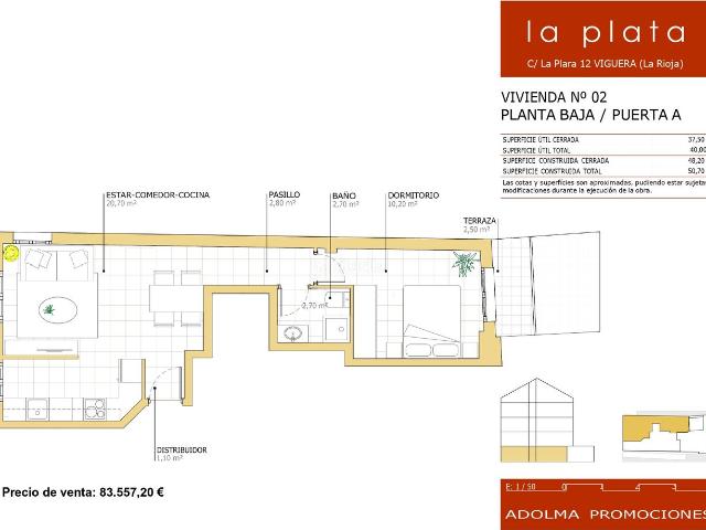 Apartamento en venta en Viguera. Promoción de nueva construcción. Apartamentos.