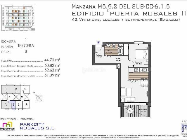 Apartamento en venta en Badajoz, Valdepasillas La Paz Huerta Rosales. ENCANTADOR APARTAMENTO PARA VIVIR O INVERTIR EDIFICIO PUERTA ROSALES 2 DISTRITO ROSALES, BADAJOZ. Apartamentos.