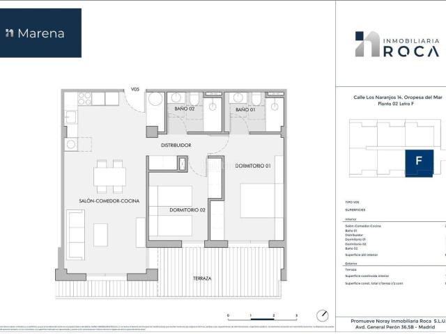Apartamento en venta en Oropesa del Mar, Playa de la Concha. REF. MARENA2F. Apartamentos Oropesa del.