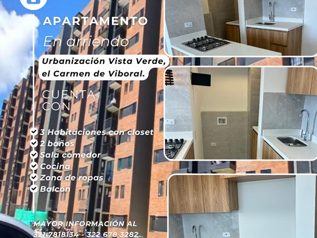 Apartamento en arriendo en El Carmen de Viboral