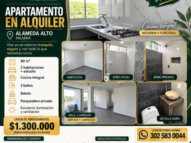 Apartamento en arriendo Palmira, Sur, Valle Del Cauca, Rap Pacífico, 763532, Colombia