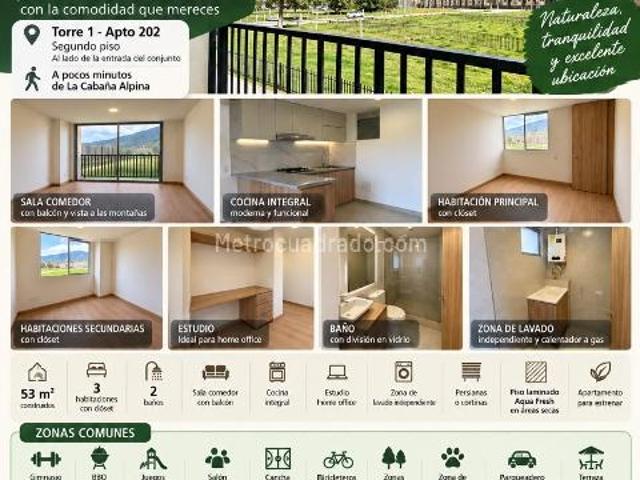 Apartamento en Arriendo, PUEBLO VIEJO, Sopo Incluye Yerbabuena