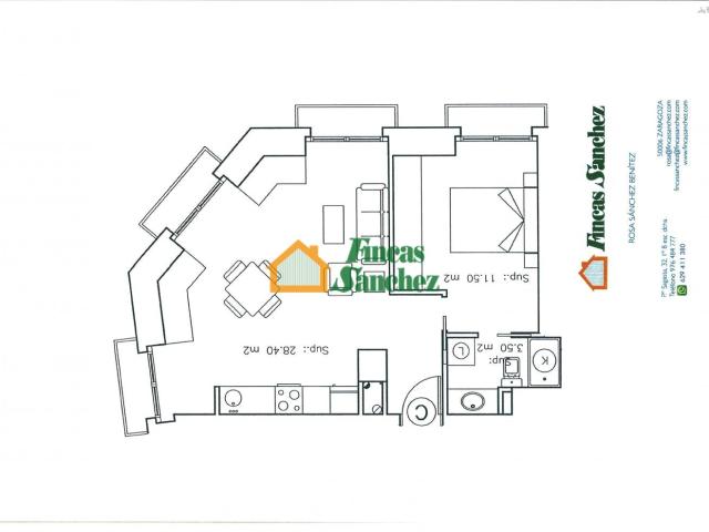 apartamento en calle alfonso junto a la plaza del pilar