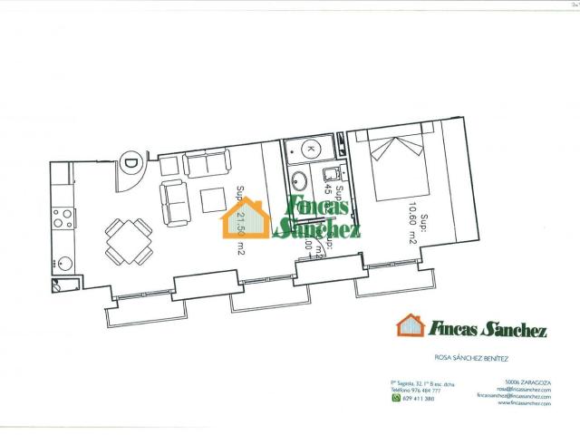 apartamento en calle alfonso junto a la plaza del pilar