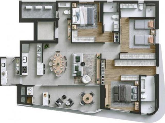 Apartamento Garden à venda no Zahara Residence, ao lado do Bosque Uirapuru, Umuarama. 221m² e terraç
