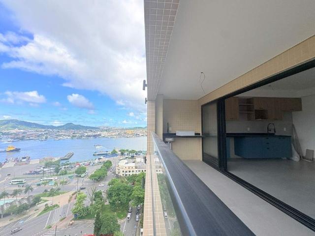 Apartamento locação na Ponta da Praia com Vista Mar – Pronto para Morar