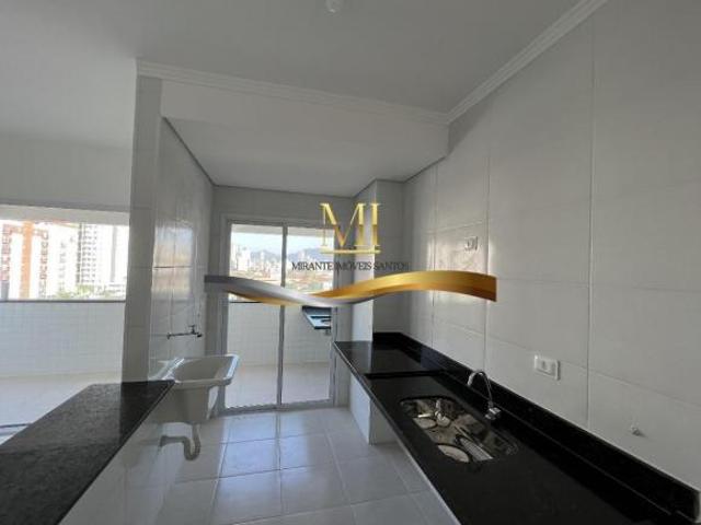 Apartamento Macuco, 2 quartos com varanda sendo uma suíte, sala, cozinha américa, varanda gourmet, g