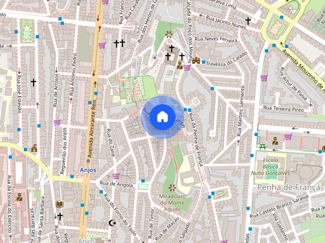 Apartamento mobilado com 2 quartos nos Anjos