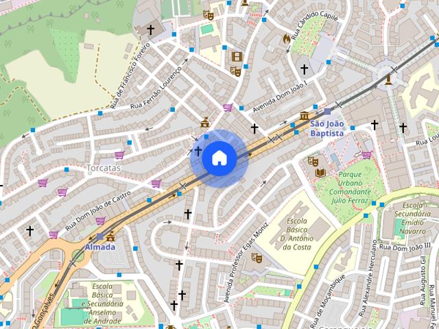 Apartamento mobilado e equipado no centro de Almada