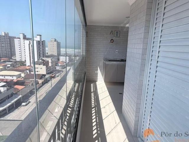 Apartamento Mobiliado com 2 Quartos, Suíte, Churrasqueira e Vista Mar – Guilhermina