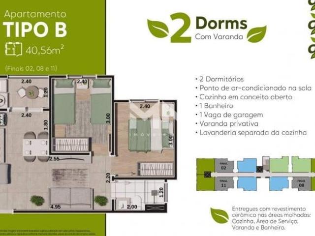 Apartamento na planta à venda, 2 quartos, 1 vaga, Caguassu Sorocaba/SP