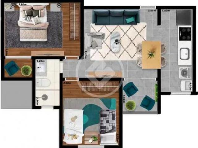 Apartamento na planta Paladino, Lagoa Santa