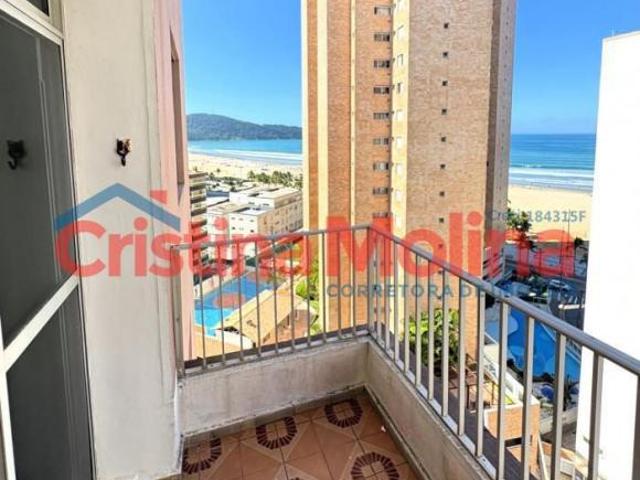 Apartamento na Quadra da Praia, Vista Mar, 2 Dormitórios, Suíte, Garagem, Guilhermina, Praia Grande