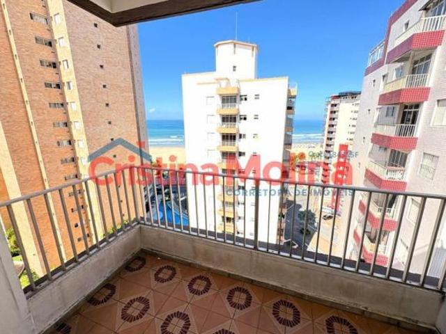 Apartamento na Quadra da Praia, Vista Mar, 2 Dormitórios, Suíte, Garagem, Guilhermina, Praia Grande